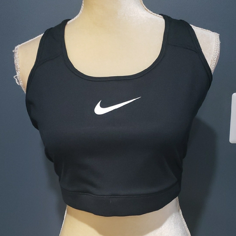 NWT Nike Black Medium Support Sports Bra Racerback Performance Sz 2X